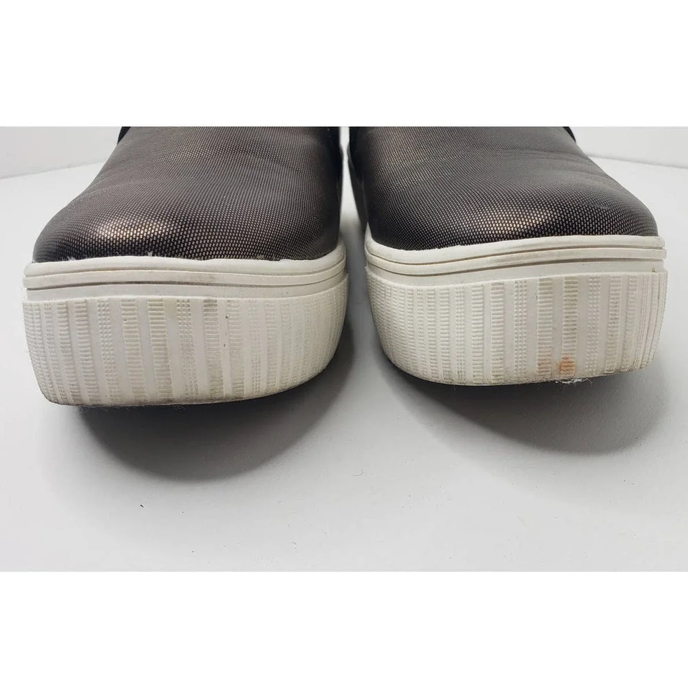 Fabletics Demi Lovato Knockout Metallic Platform Slip On Sneakers Shoes 8.5